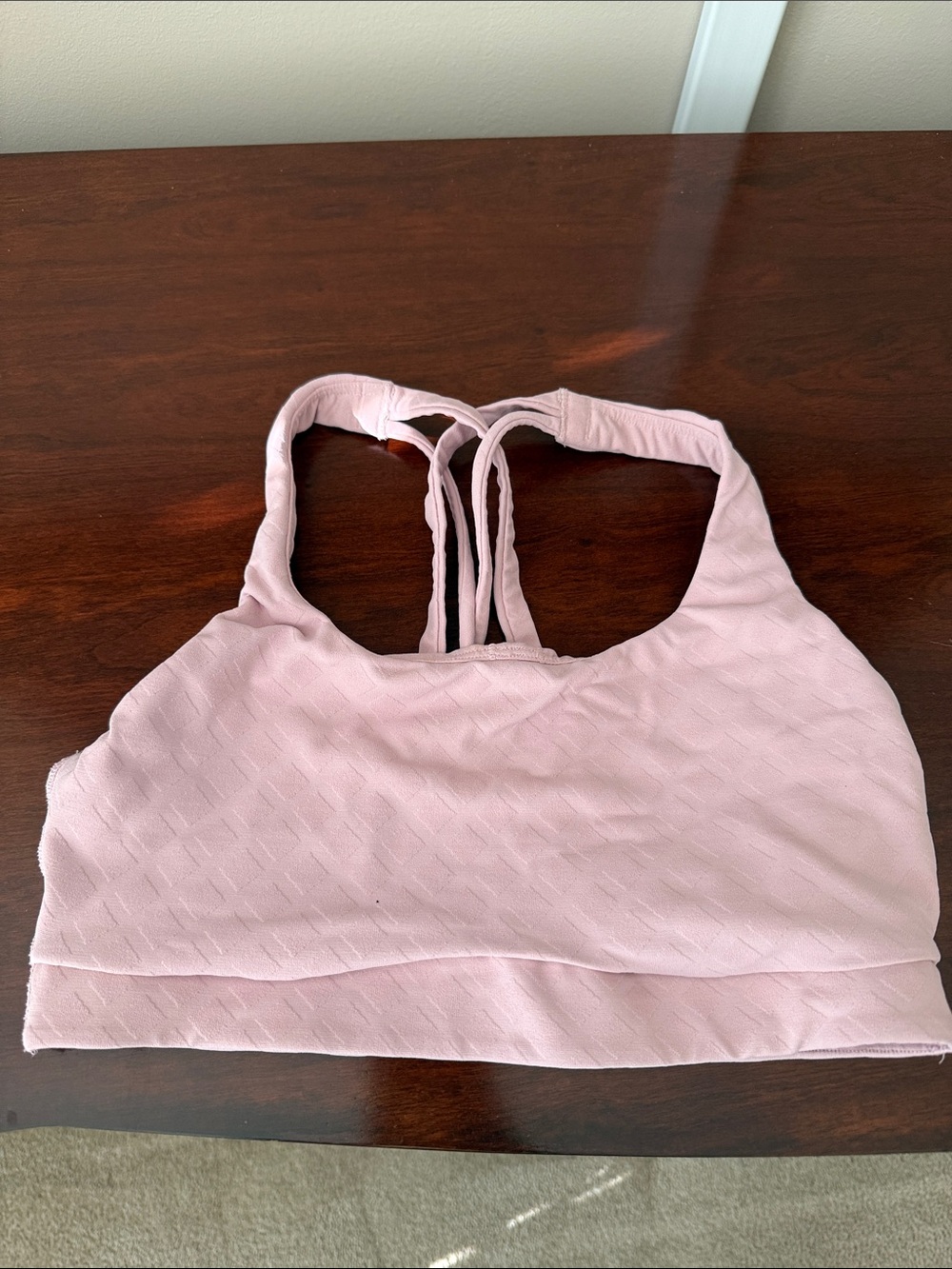 lululemon athletica Light Pink Strappy Back Sports Bra